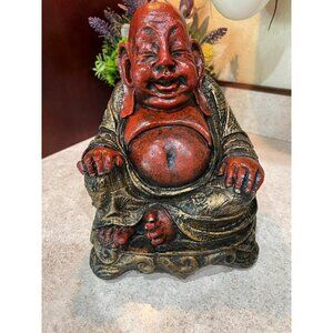 Happy Buddha Statue Very Heavy, Alter Figure, Yard Stone, Spiritual
